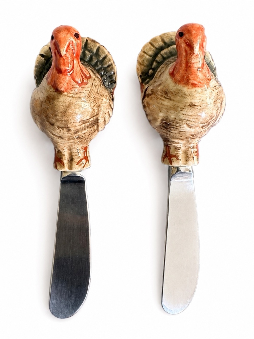 Vintage Williams Sonoma Turkey Spreaders Thanksgiving Appetizer Cheese Knives